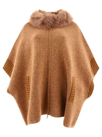 Giovi Pellicce Cape With Fur Inserts