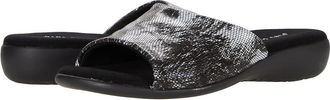 David Tate Fran Womens Shoes Black Snake Print : 6 WW (EE), Textile