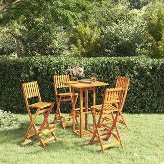 vidaXL Juego Muebles De Bar De Jard&iacute;n 5 Piezas Madera Maciza De Acacia Vidaxl