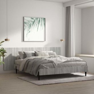 vidaXL Wall Headboard Grey Sonoma 240x1.5x80 cm Engineered Wood Vidaxl