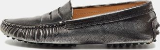 Tod's Tods Metallic Leather Penny Slip On Loafers