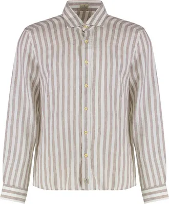 Sonrisa Beige Regular Stripes Shirt