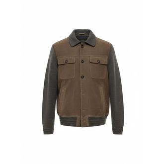 The Jack Leathers Bomber Jackets, male, Brown, Size: L abiti poliestere