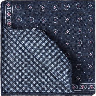 Brunello Cucinelli Geometric-patterned Silk Pocket Square