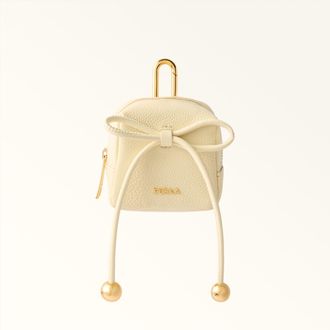Furla Poppy Charm Cremino Beige Pelle Pieno Fiore Diamond + Pelle Di Vitello Sidney Donna