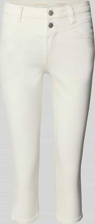 Tom Tailor Slim Fit Caprihose aus Baumwoll-Mix Modell KATE in Offwhite, Größe 27