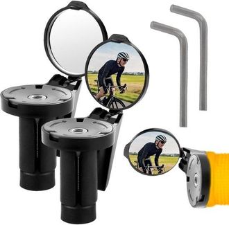 OEM Juego De 2 Espejos Retrovisores Plegables Y Ajustables 360&deg; Para Bicicletas De Carretera Y De Monta&ntilde;a