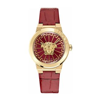 Versace Medusa Infinite Watch - Dames - Horloges - Geel - ONE Size - Leer - Accessoires