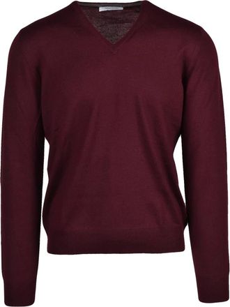 Gran Sasso Truien & Vesten, Heren, Rood, L, Wol, V-hals Trui