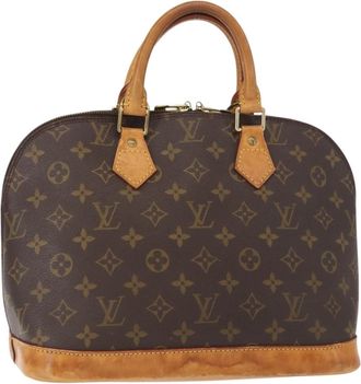 Louis Vuitton Alma Handbag Monogram Canvas Brown Canvas Handbag (Pre-Owned)