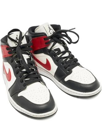 Nike Jordan Air Jordan 1 leather sneakers - men - Fabric/Rubber/Calf Leather - 41 - White