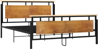 vidaXL Estructura De Cama Sin Colch&oacute;n Metal 160x200 Cm Vidaxl