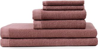 Coyuchi Classic 6-Piece Organic Cotton Towel Set in Plum Blossom at Nordstrom, Size 6 Piece