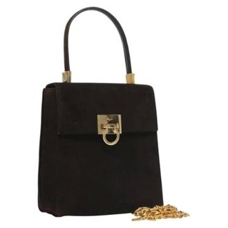 Ferragamo Pre-owned Suede handbags - Dames - Pre-owned - Zwart - Maat: ONE Size Su&egrave;de