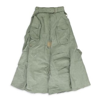 Who Decides War by Ev Bravado GREEN MULTI POCKET SKIRT