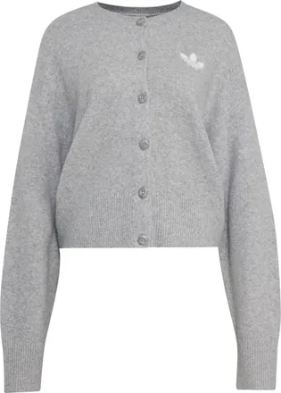 adidas (WMNS) adidas Essentials Knit Cardigan Asia Sizing Medium Grey Heather IA4457