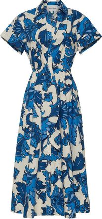 Cara Cara Asbury midi-jurk met bloemenprint - Wit