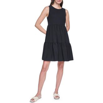 DKNY Commuter Sleeveless Swing Minidress in Black at Nordstrom Rack, Size 10