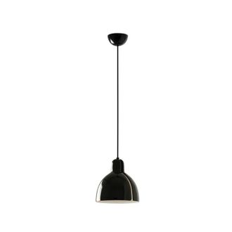 Faro Barcelona Faro Venice L&aacute;mpara De Techo Colgante Tipo C&uacute;pula De 20 Cm, Color Negro Brillante