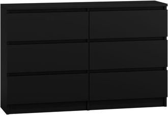 Topeshop Milan - C&oacute;moda Grande De 6 Cajones - 30x120x77 - Estilo Escandinavo - Mueble De Almacenamiento