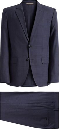 BOSS Huge Slim Fit Dark Blue Check Suit at Nordstrom, Size 44 Regular