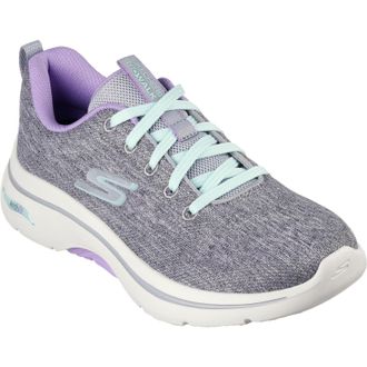 Skechers Womens GO WALK Arch Fit 2.0 Vivid Sunset Shoes - Grey - Size UK 6