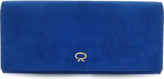Gianvito Rossi Monica Clutch Bag in Blue Suede at Nordstrom