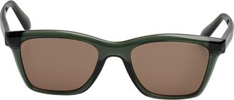 Ferragamo Mens Rectangular Acetate Sunglasses SF2001S - Green - One Size