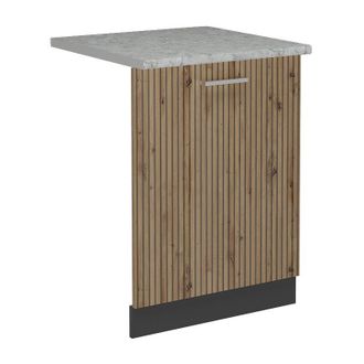 Vicco Coperchio per lavastoviglie R-Line, Rovere artigianale, 60 cm, pl Marmo Vicco