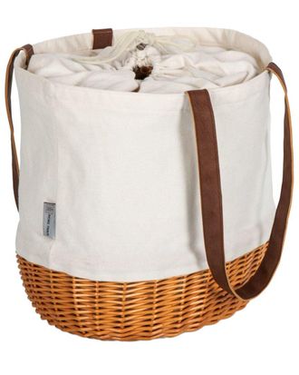 Picnic Time Dnu Picnic Time Coronado Canvas And Willow Basket Tote