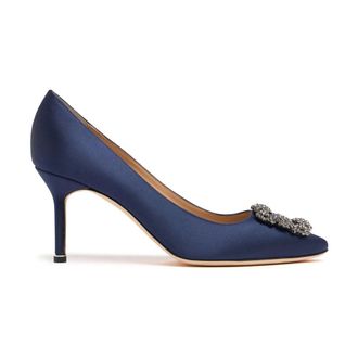 Manolo Blahnik Pumps, female, Blue, Size: 8 US Elegant D&eacute;collet&eacute;