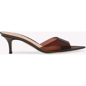 Gianvito Rossi Elle 55 Mules in Brown at Nordstrom, Size 36.5