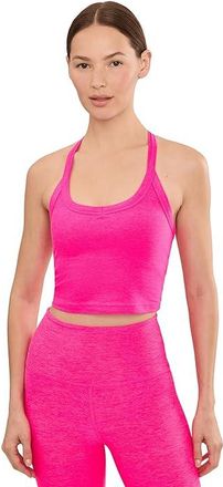 Beyond Yoga Spacedye On The Up Cropped Tank Top Womens Workout Pink Glow Heather : XL, Elastane/Polyester