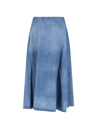 Diesel Womens Skirts Blue Organic Cotton