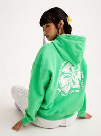 Rip Curl Womens Heritage lime green hoodie