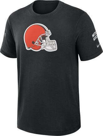 Nike Cleveland Browns Salute to Service Slub Nike Mens Dri-FIT NFL T-Shirt in Black | 34900AA28-AEG