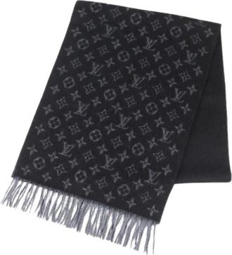 Louis Vuitton Pre-owned Monogram Stole - Heren - Vintage Accessoires - Zwart - ONE Size - Wol - Vintage