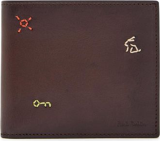 Paul Smith Embroidered Leather Wallet - Brown - One Size