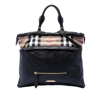 Burberry Pre-owned Burberry House Check Trimmed Leather Big Crush Convertible Tote Ladies 5YWX1EM8I21Z9O6H