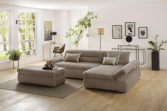 Inosign Ecksofa »Avesa L-Form« Wahlweise mit Armteilvertsellung und Bettfunktion, B/T/H: 300/172/80cm