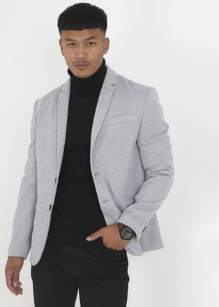 Brave Soul Mens Grey Simon Single Breasted Blazer - Size X-Large