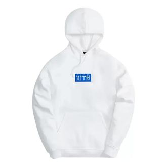 Kith Hebrew Script Box Logo Hoodie White KHM030261-101