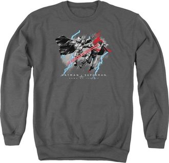 Gildan Batman V Superman Lightning V Heat Vision Adult Crewneck Sweatshirt
