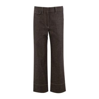 Brunello Cucinelli Dames, Broeken, Bruin, Maat: 2XS Katoen