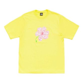 St&uuml;ssy S Flower T-Shirt Lemon 1905189-LEMO