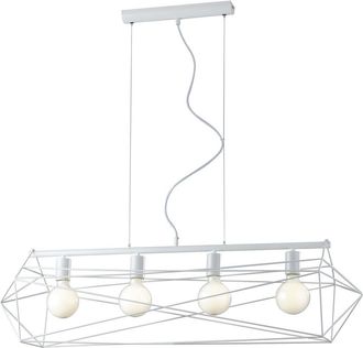Luce-Ambiente-Design Abraxas Suspension in White Metal with Four Lights