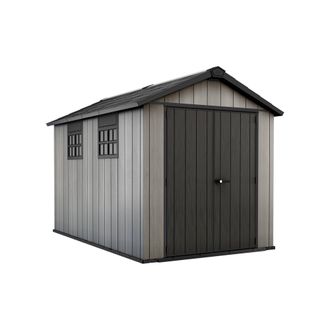 Dmora Dmora - Caseta De Jard&iacute;n Dartmouth, Cobertizo De Jard&iacute;n, Caseta De Jard&iacute;n, Trastero Para Herramientas, 230x350 H242 Cm, Gris