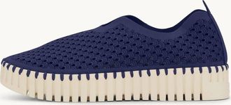 Ilse Jacobsen Womens Plateau Tulip Flats In Dark Indigo