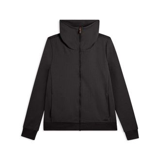 Freddy Felpa donna full-zip con collo alto e inserti micro-trecce