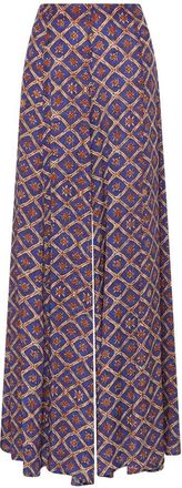 Maliparmi Wijde Pijpen Viscose Broek met Print - Dames - Wijde Broeken - Veelkleurig - M - Broeken